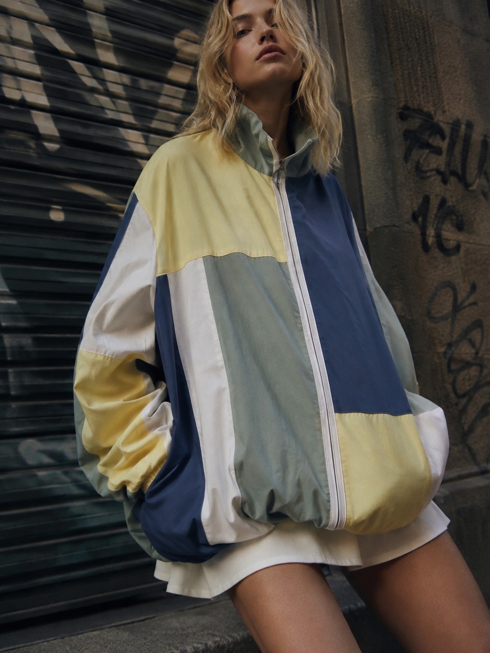 ✨ ALLISON DALEY Vintage 90s Colorblock Windbreaker Jacket – 18W